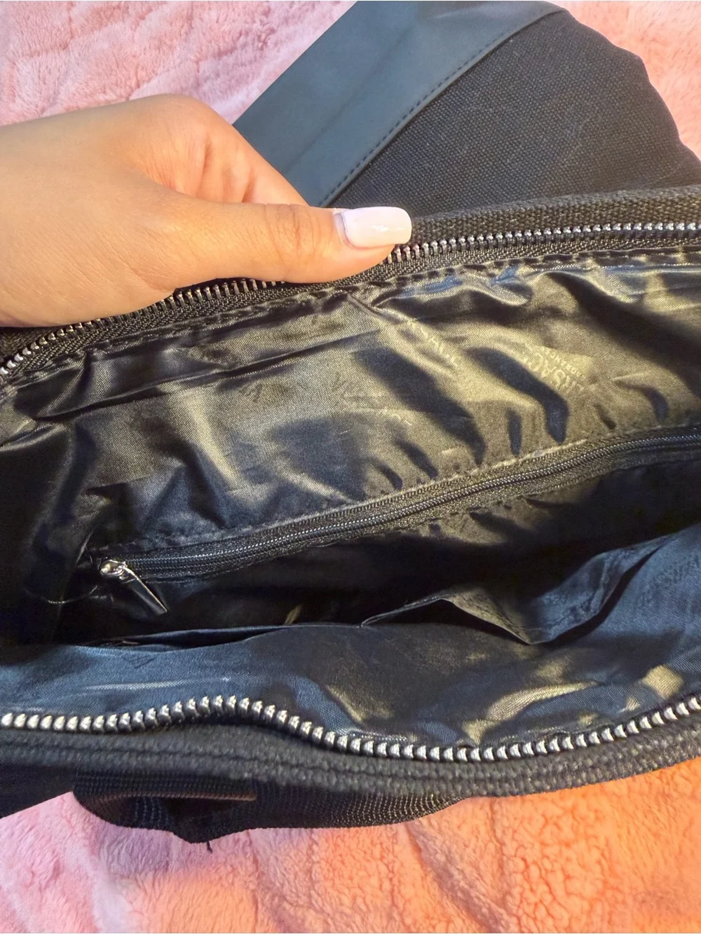 Versace Black Canvas Tote bag/ Messenger bag
